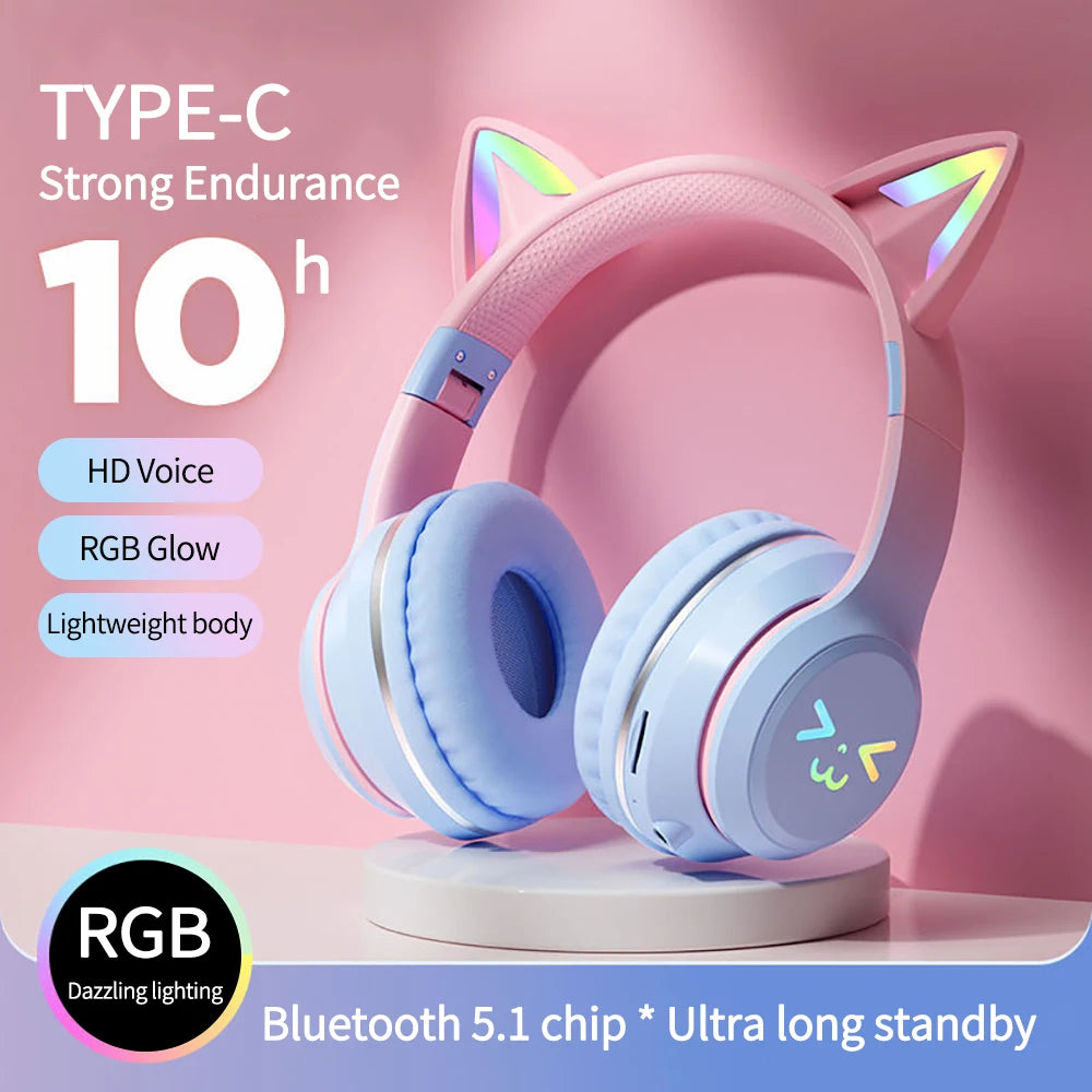 Unicorn Wireless Bluetooth Headphone - With Gradient RGB Glow