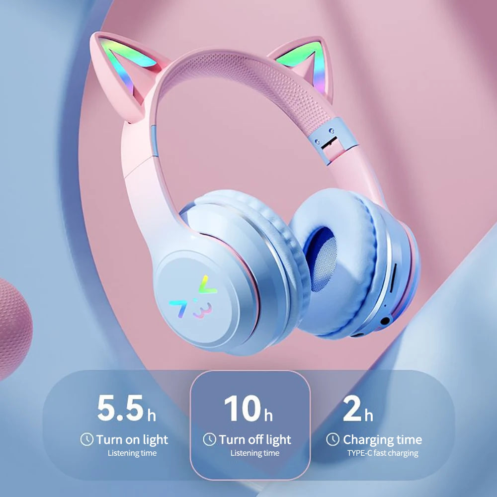 Unicorn Wireless Bluetooth Headphone - With Gradient RGB Glow